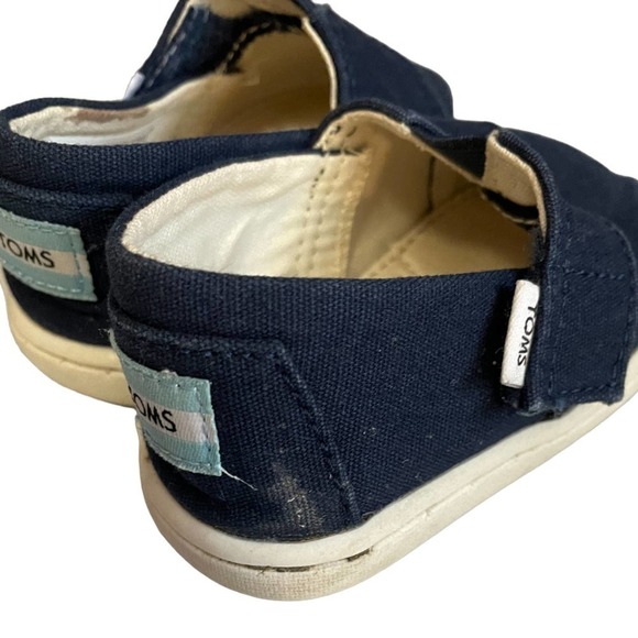 TOMS Navy Slip On Shoes Size 4 - Picture 4 of 7